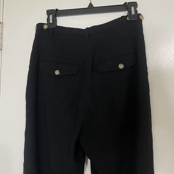 NWOT VINCE. Black knit straight leg lightweight trouser pants size 4 - Picture 4 of 6